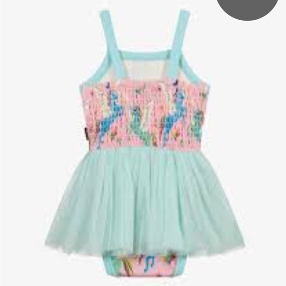 Rock Your Baby Pink and Mint Unicorn One Piece tutu - Picture 3 of 3